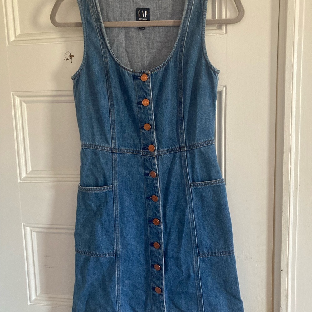 Jean button up dress